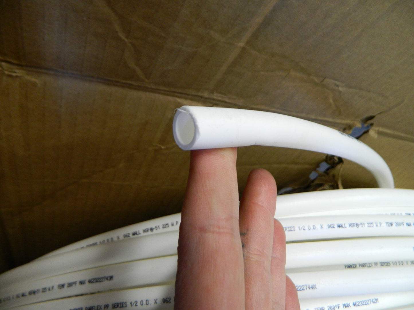 PARKER 3/8" ID x 1/2" OD, 1/16" Wall Thickness, 250' Long, Polypropylene Tube