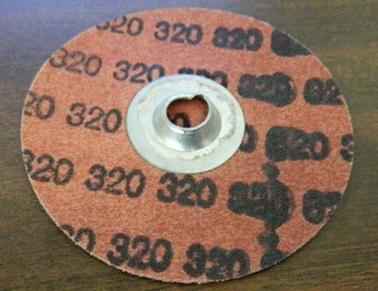 MERIT ABRASIVES  qty50 Quick-Change Discs: Power-Lock Type2 320 Grit 69957399660