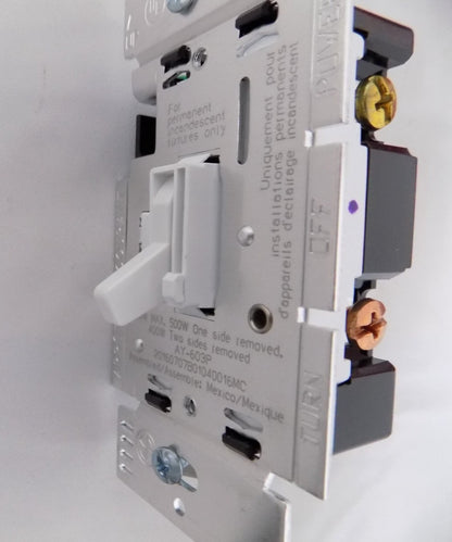 Lutron AY-603P-WH Ariadni 600W Incandescent / Halogen 3-Way Preset Dimmer White