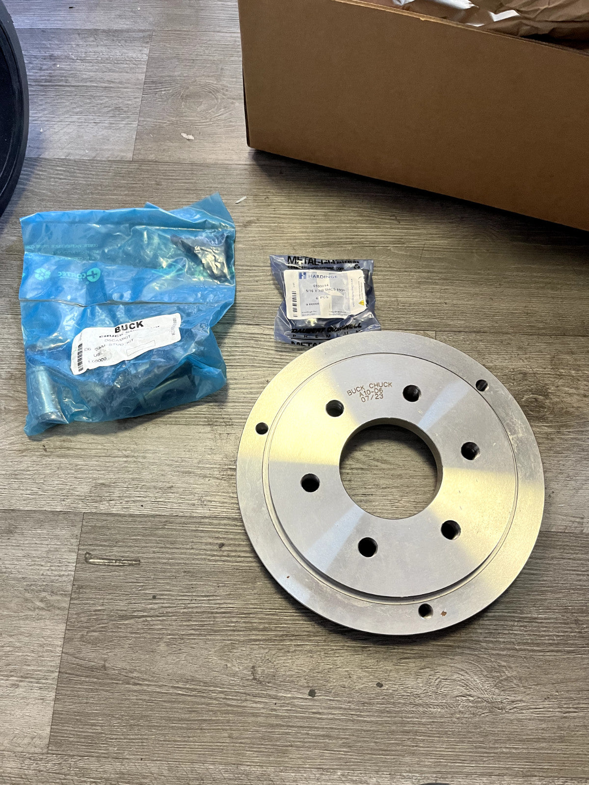 Buck Chuck Lathe Chuck Adapter Back Plate: 10" Chuck, for Self-Centering Chucks