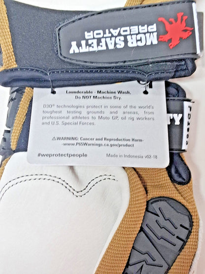 MCR Safety Cowhide Leather Mechanics & Lifting Gloves Size X-L PD2903XL