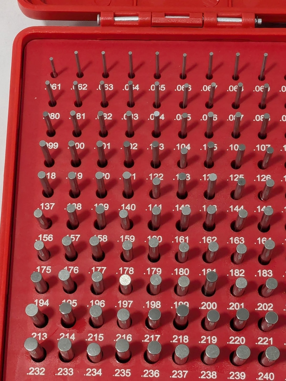 MHC Class ZZ Plug Gage Set: 0.061 to 0.25" Range, 190 Pc 616-81116