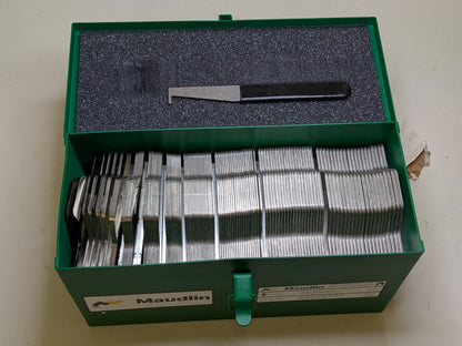 Maudlin 260 Pc. Slotted Shim Kit SS 5" x 5" x 0.001" - 0.125" Thickness MSD5-FK