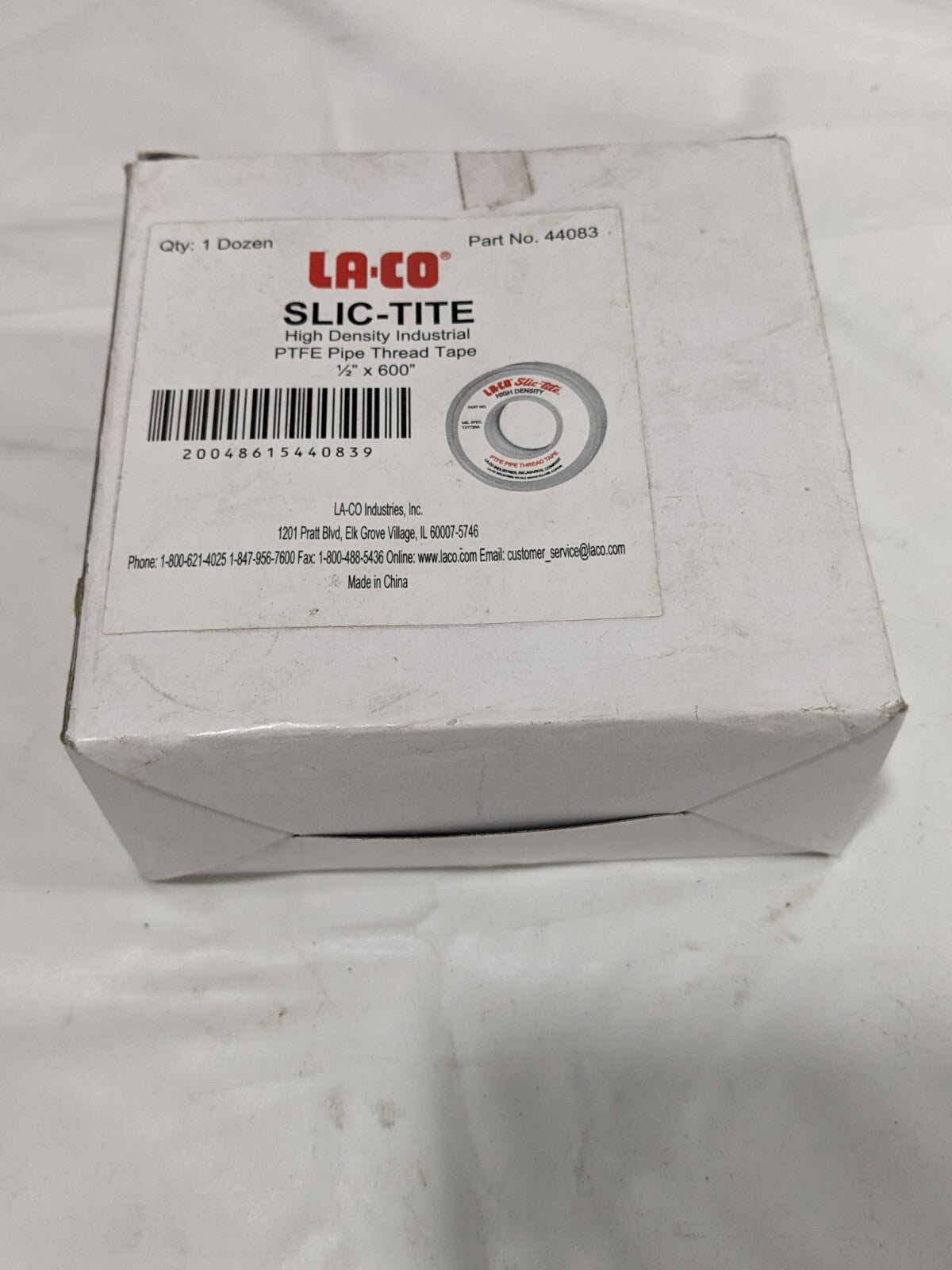 LA-CO 1/2" Wide x 600" Long General Purpose Pipe Repair Tape Qty 12 44