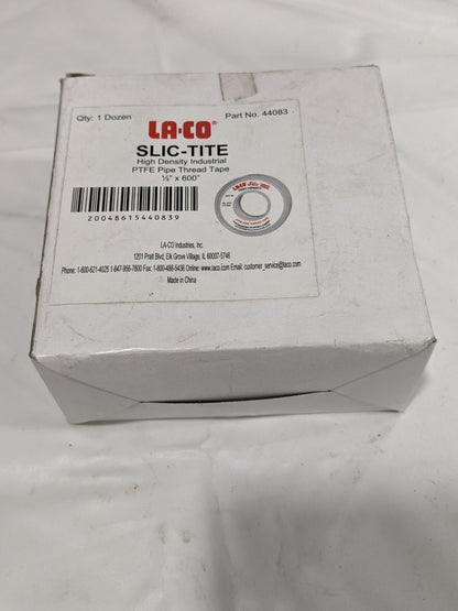 LA-CO 1/2" Wide x 600" Long General Purpose Pipe Repair Tape Qty 12 44