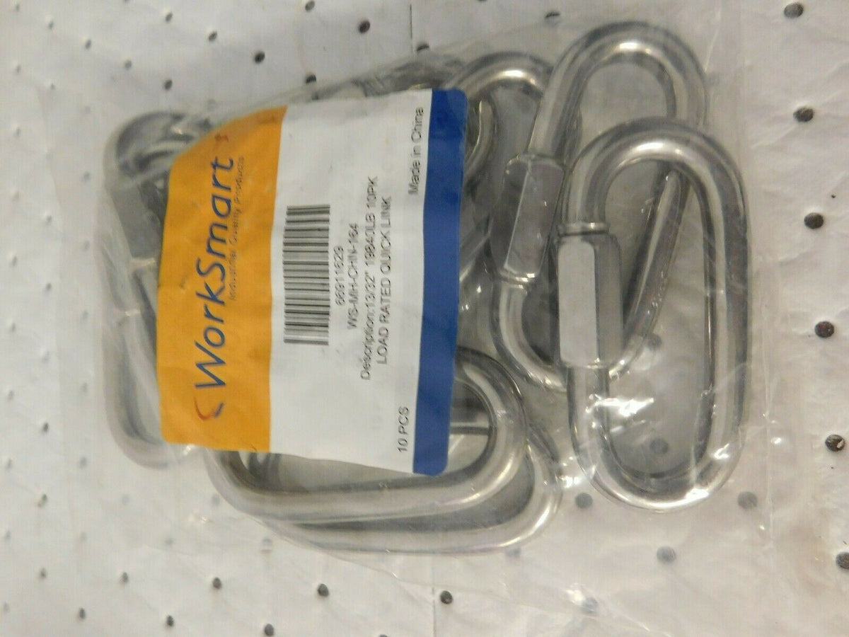 WorkSmart  316 Grade SS Quick Link 13/32  19,840LB Load Limit  QTY 10 66911629