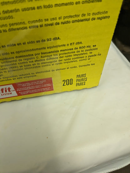 3M Earplugs: 25 dB, Foam, Flanged, Push-In Stem, Corded 200pairs 7000052728