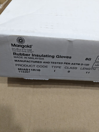 Marigold Rubber Class 0 Low Voltage Insulating Linesmens Glove Sz 10 MIA011R10