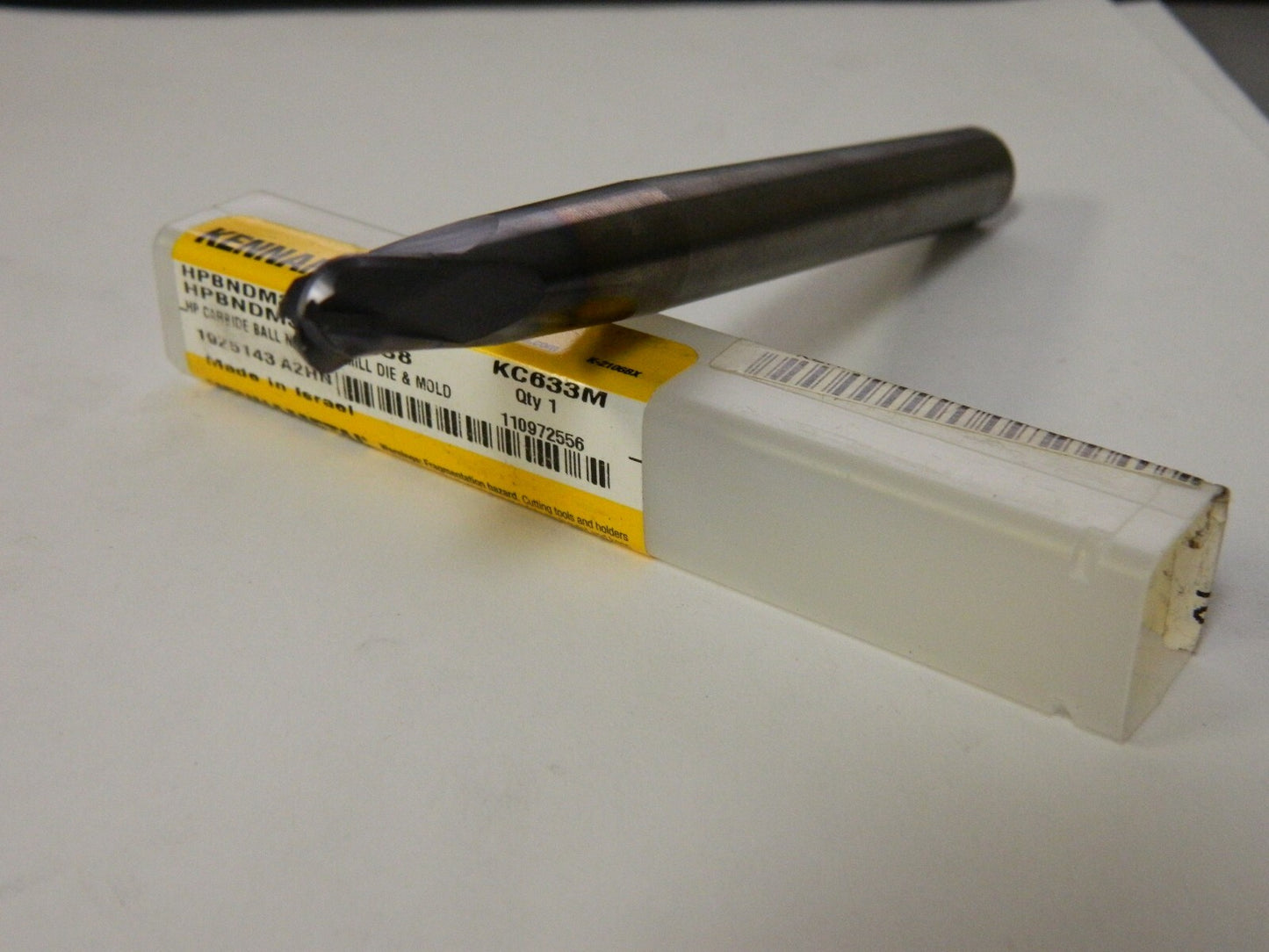 Kennametal 3/8" Diam 3/8" LOC 4 Flute Solid Carbide Ball End Mill 1925