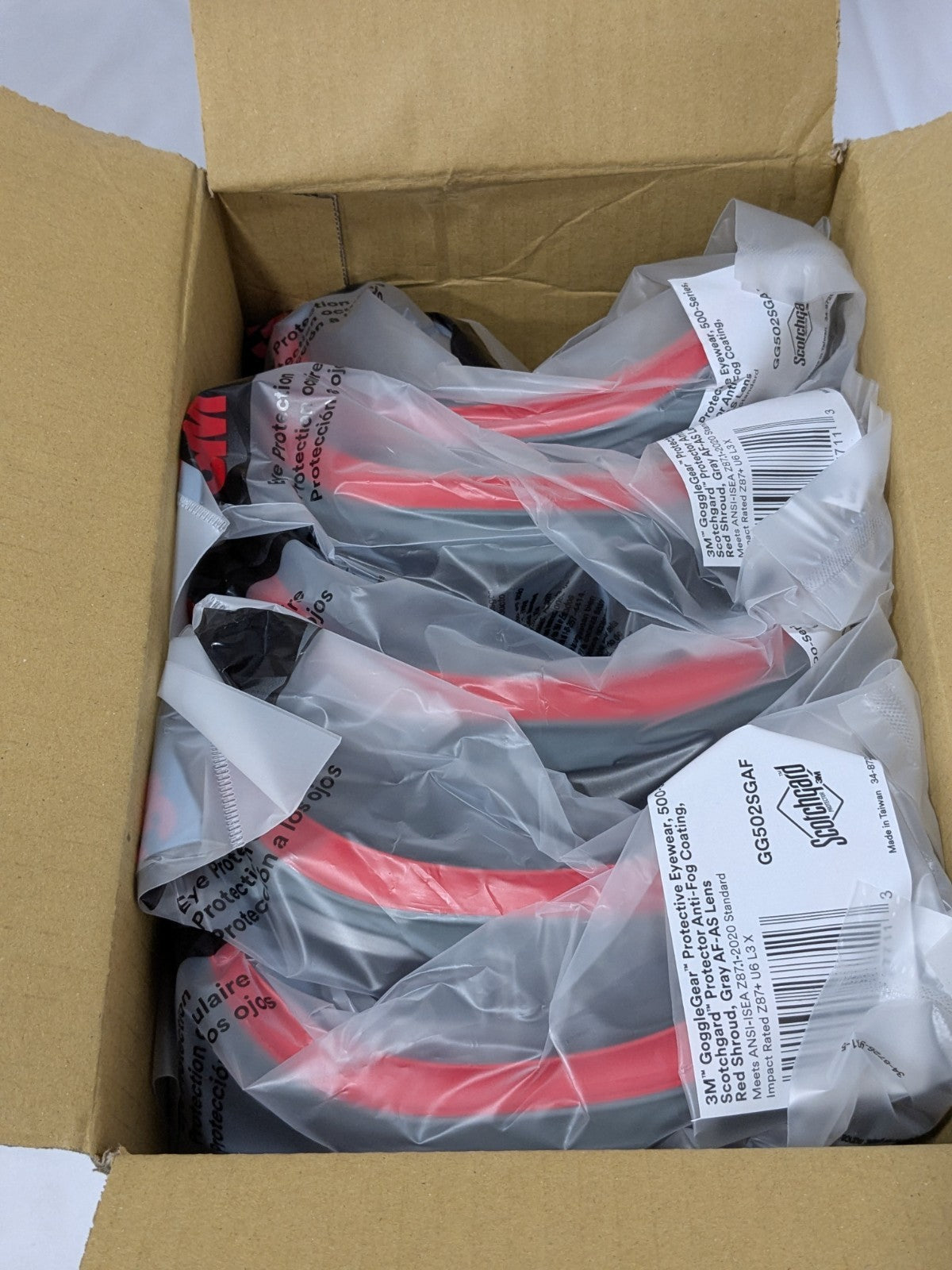 3M Safety Goggles: Gray Lenses, Anti-Fog, ANSI Z87.1-2015 Qty 10 7100168468