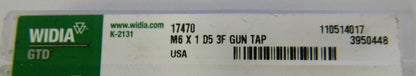 Widia GTD Spiral Point Taps M6 x 1 D5 3FL HSS Qty. 2 17470