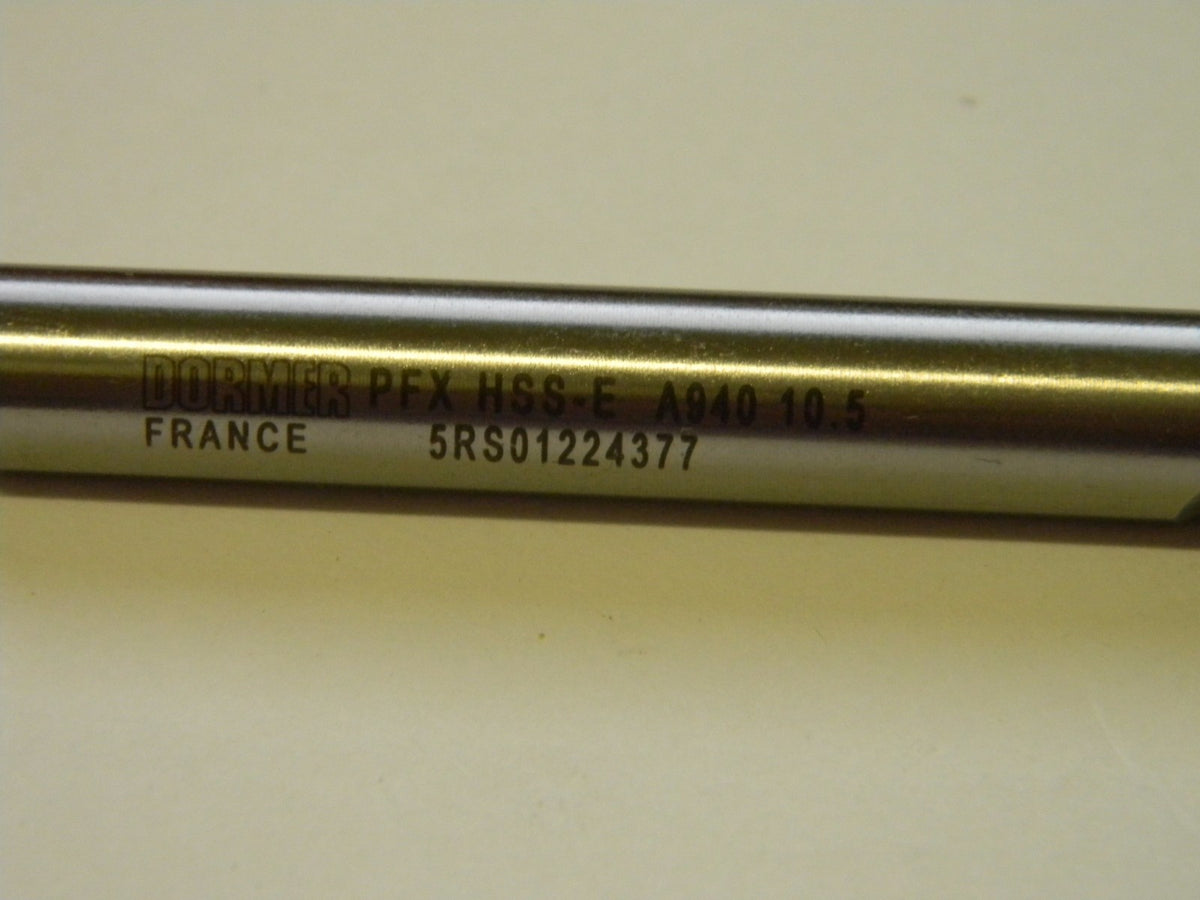 Dormer Deep Hole Bright 10xd DrillA940 10.50mm Pfx-hss-e  058800