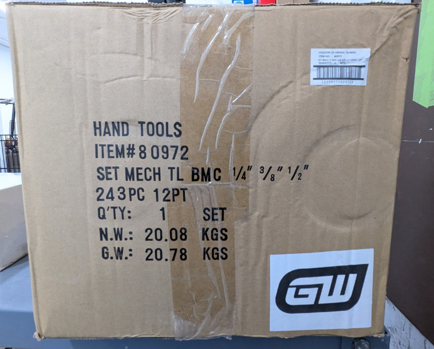 GEARWRENCH 243 Piece 12 Point Mechanics Tool Set W/3 Drawer Storage Box 80972