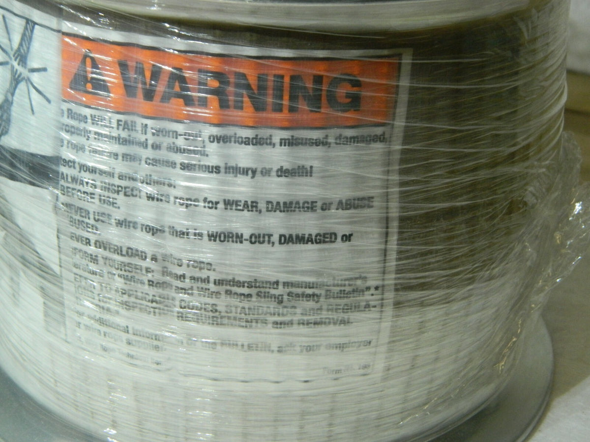 Lift-All Coated Aircraft Cable Wire 1/4" x 3/16" Diam x 200 Ft 3161420