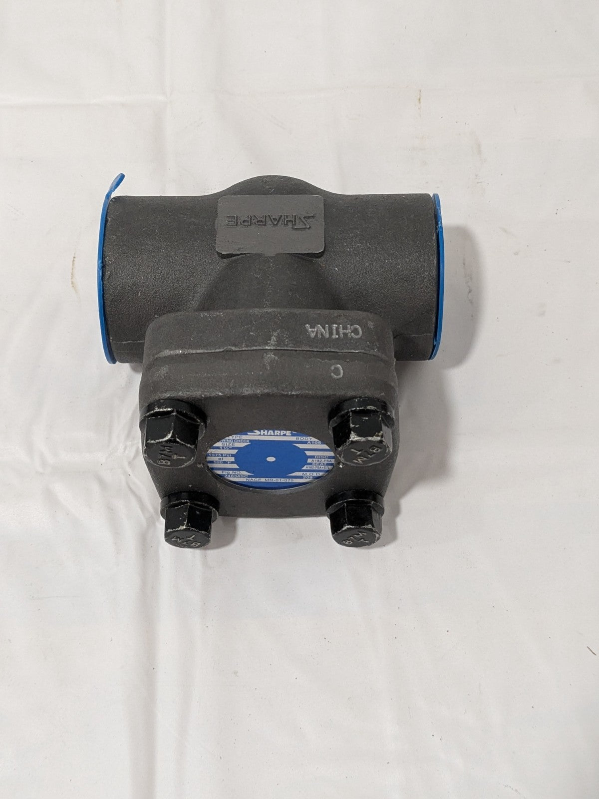 Sharpe Check Valve: Single Flow, Inline Swing, Steel 1.5", 1975 psi 4371001