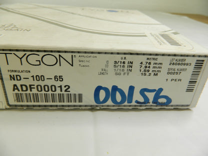 Tygon Tube 3/16" ID x 5/16" OD, 1/16" Wall Thickness, Approx. 50' Long, 547469