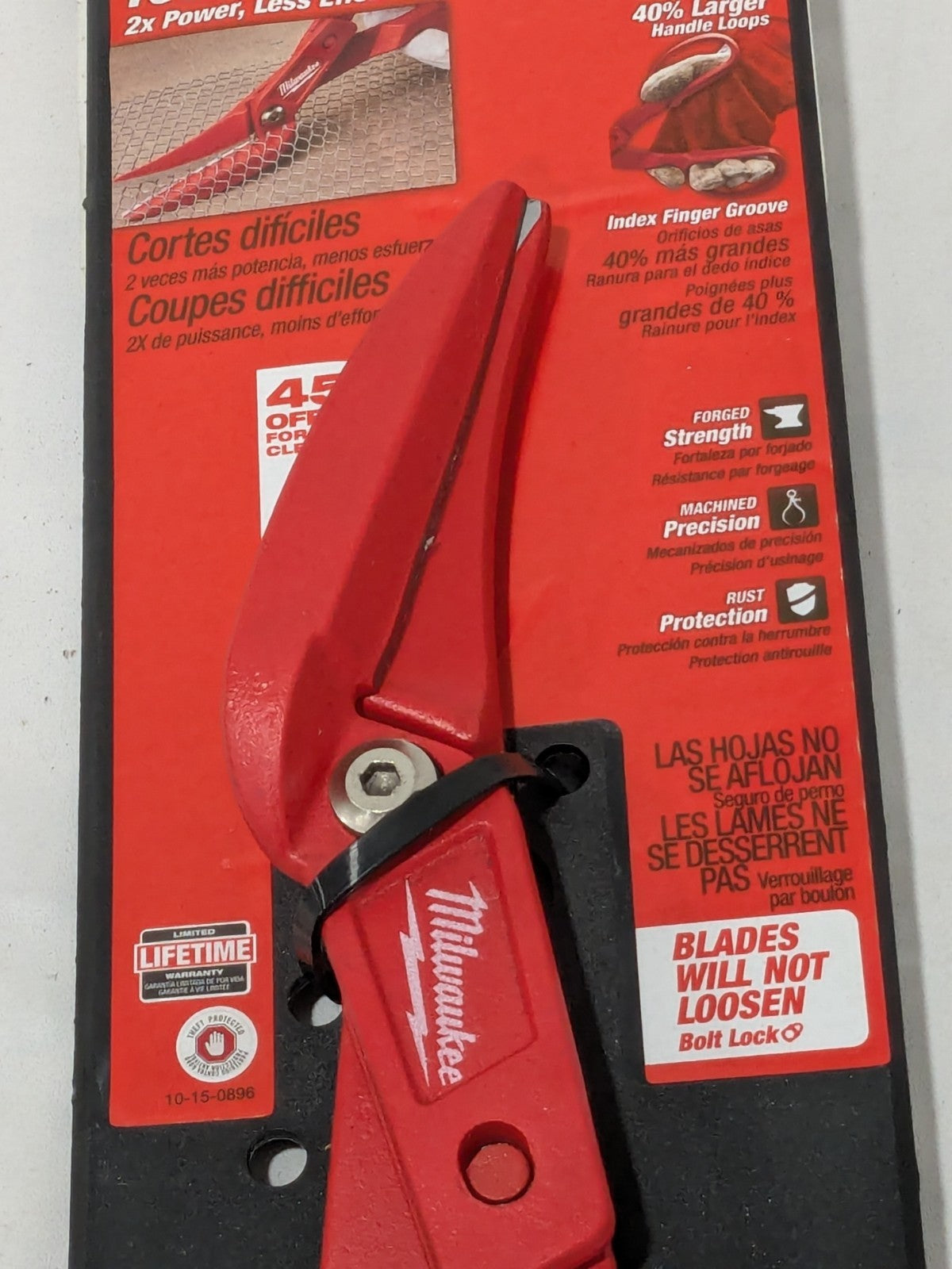 Milwaukee Tool Tinner's Snips: 11" OAL, 3" LOC, Steel Blades 48-22-4005