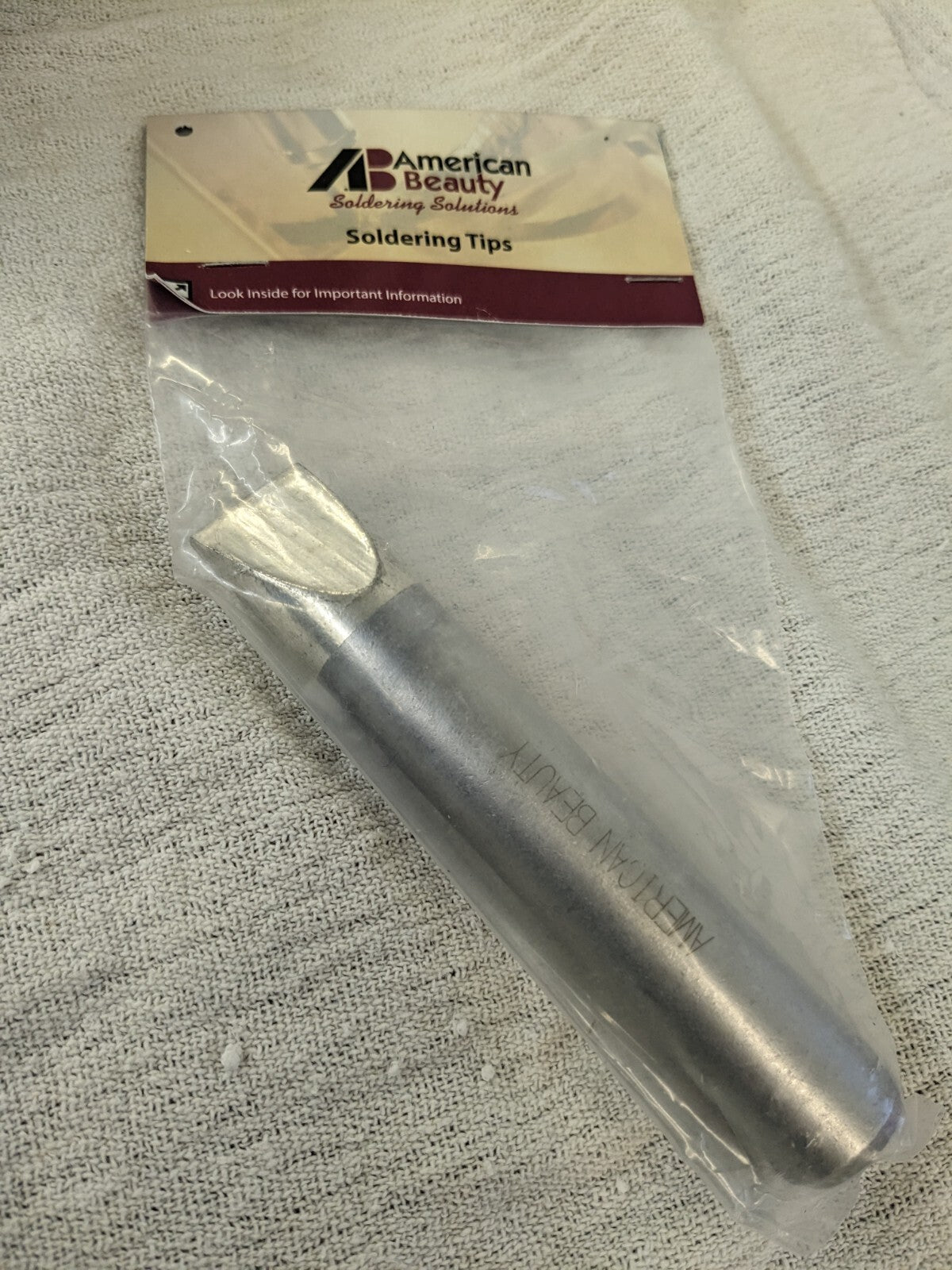 AMERICAN BEAUTY Soldering Iron Chisel Tip: 0.9" Point Width, 5.14" Long 45C