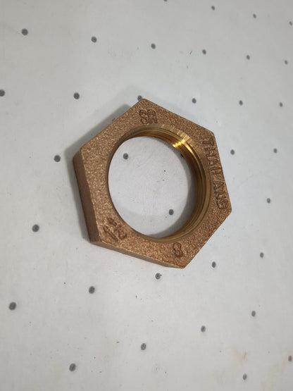 MERIT BRASS Brass Pipe Locknut 1-1/4" Fitting Threaded FNPT Class 125 X119-20