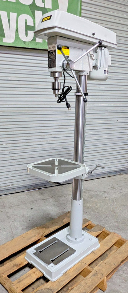 ENCO Drill Press  17" Swing  115/230V  1HP  12 Speed Step Pulley  MT3