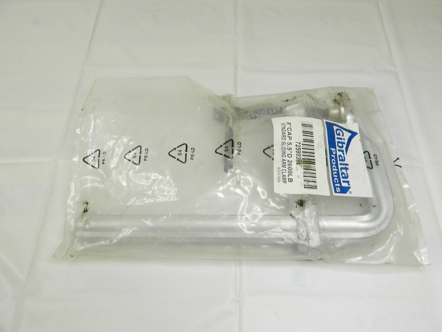 GIBRALTAR Sliding Arm Bar Clamp: 5-1/2 Throat Depth 8" Cap. 2600LB 72599392