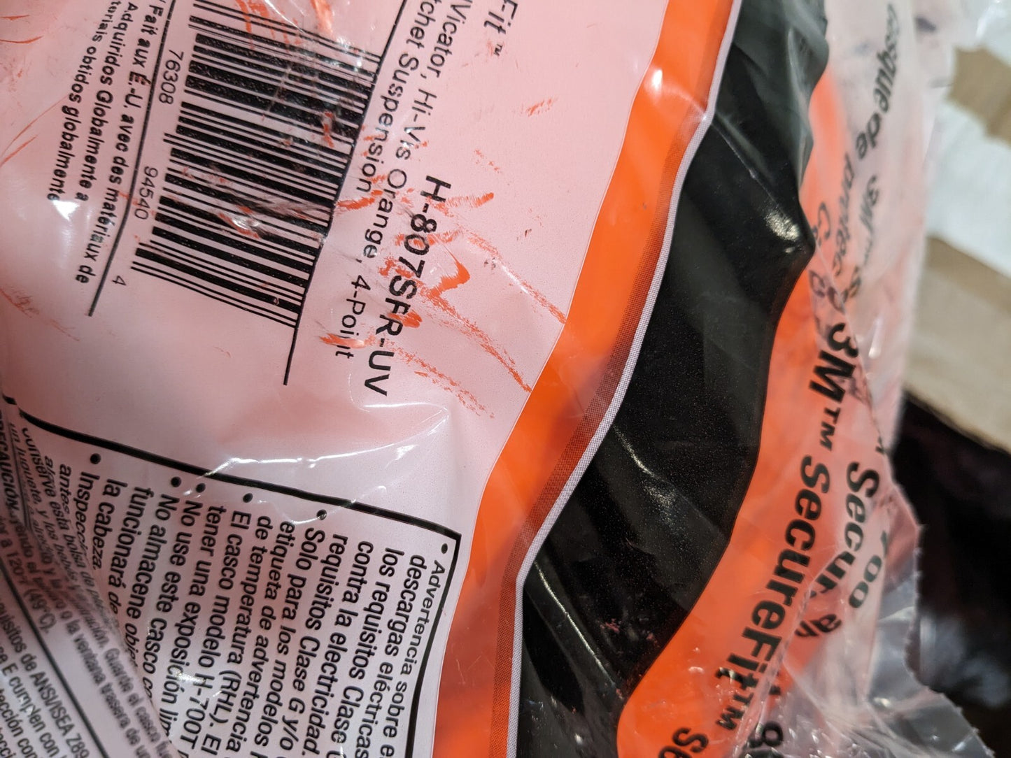 3M  SecureFit Hard Hat H-807SFR-UV High-visibility Orange Qty 20  7100240033