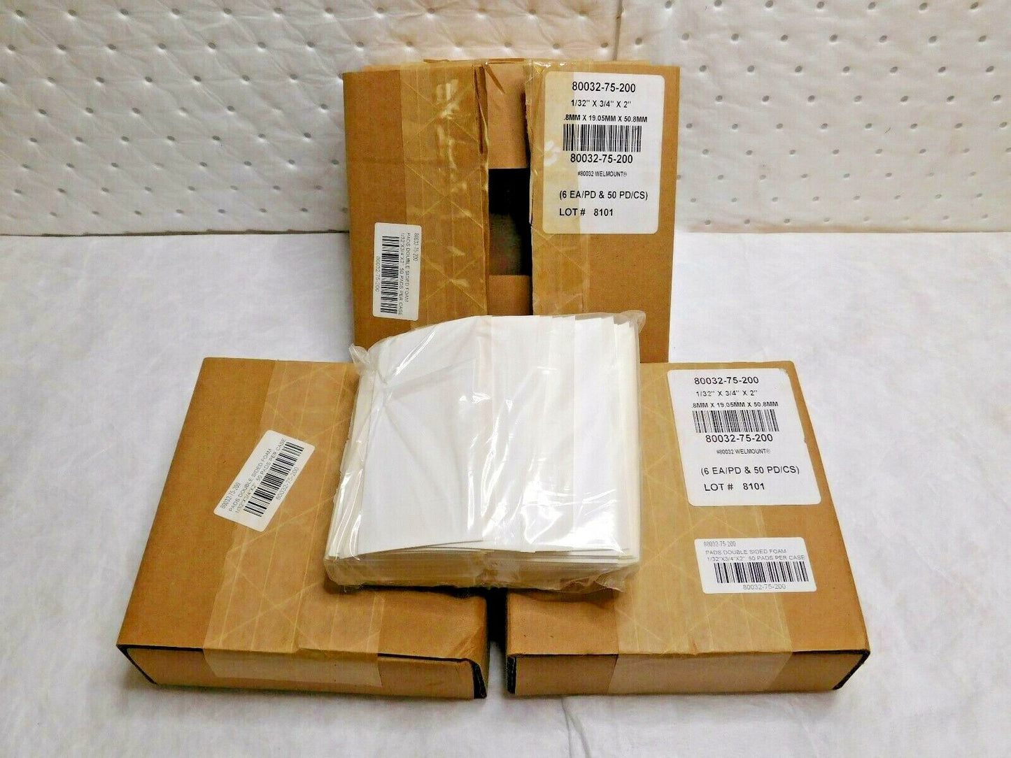 NMC Double Sided Foam Tape 1/32"x 3/4"x 2" Qty 900 Pcs/150 Pads 8