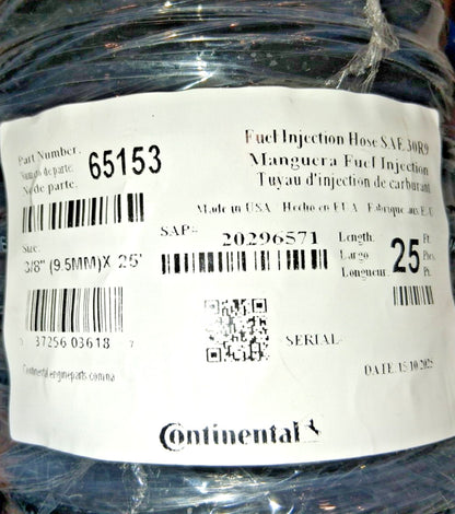 Continental ContiTech 3/8" ID x 25' Fuel Injection Hose 20296571
