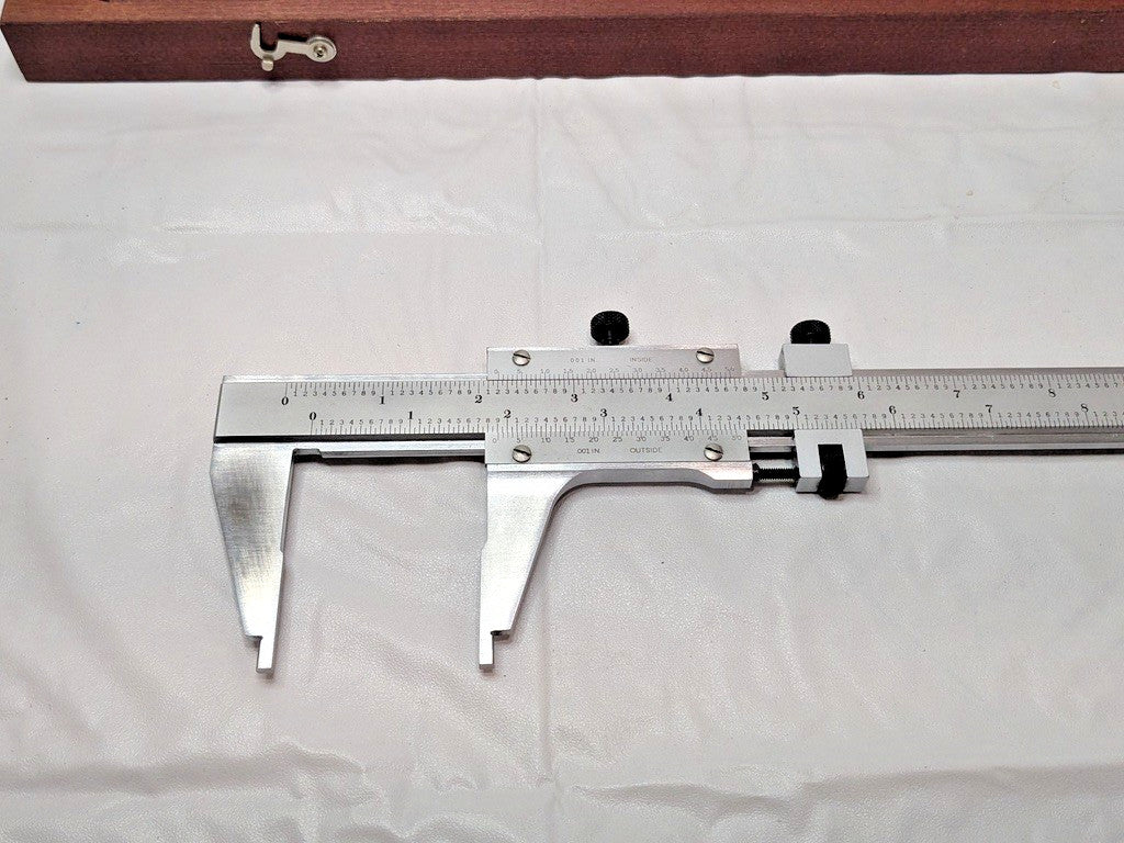 Starrett Master Vernier Slide Caliper Steel 0-24" Range 123Z-24 50528