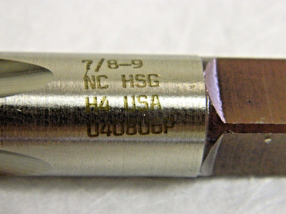 Hertel HSS Hand Tap Set 7/8"-9 UNC H4 4-Flutes Qty. 2 #02385441