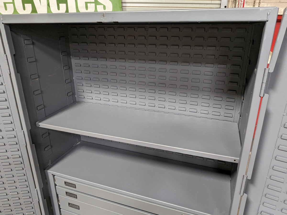 Durham Heavy Duty Storage Cabinet w/ Bins 4-Drawer 72 x 48 x 24 SCRATCH N DENT