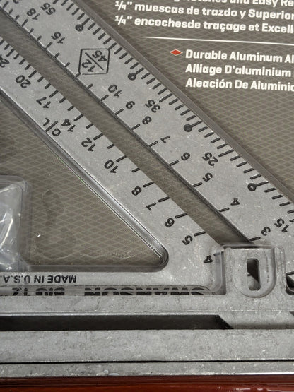 Swanson 12" Blade x 12" Base, Aluminum Rafter Square Qty 5 S0107