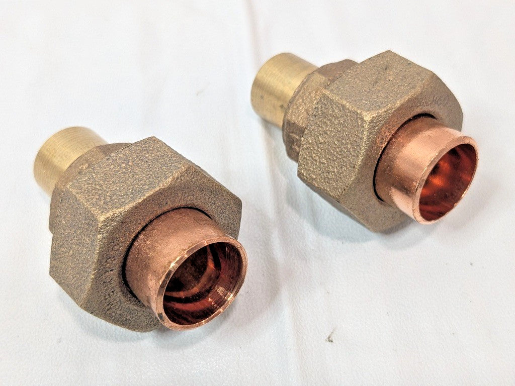 NIBCO 1/2" Cast Copper Pipe Unions FTG x C Pressure Fitting BQTY 2 257000