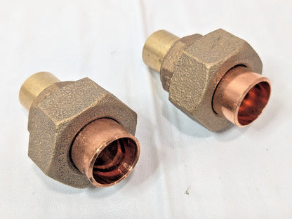 NIBCO 1/2" Cast Copper Pipe Unions FTG x C Pressure Fitting BQTY 2 257000