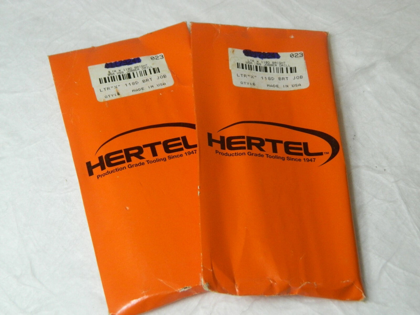 Hertel Jobber Drill Letter X 118º Point Angle Bright Finish HSS Qty 12 84578087