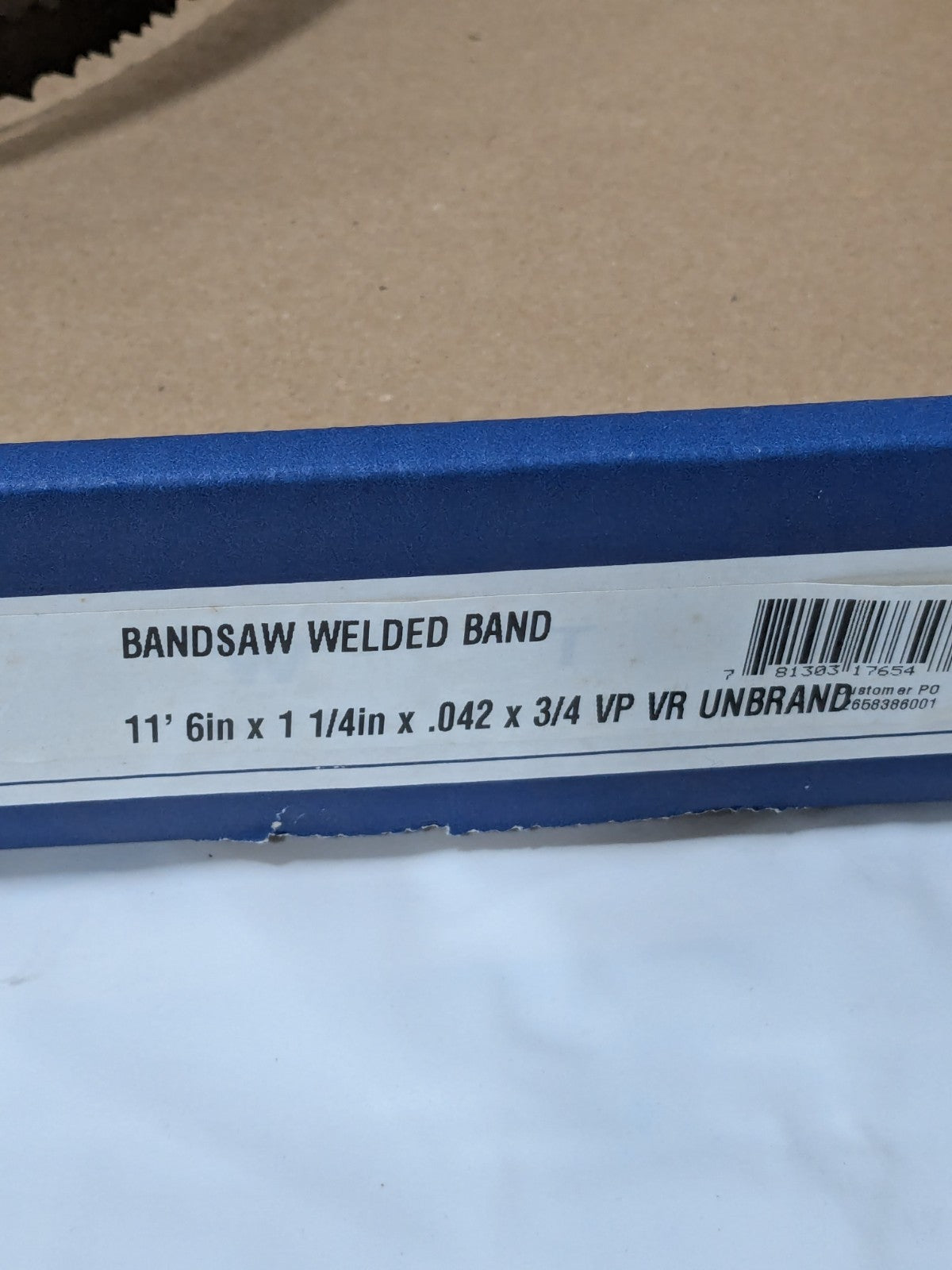 Irwin Welded Bandsaw Blade: 11' 6 Long x 1-1/4" Wide x 3 to 4 TPI 1888136