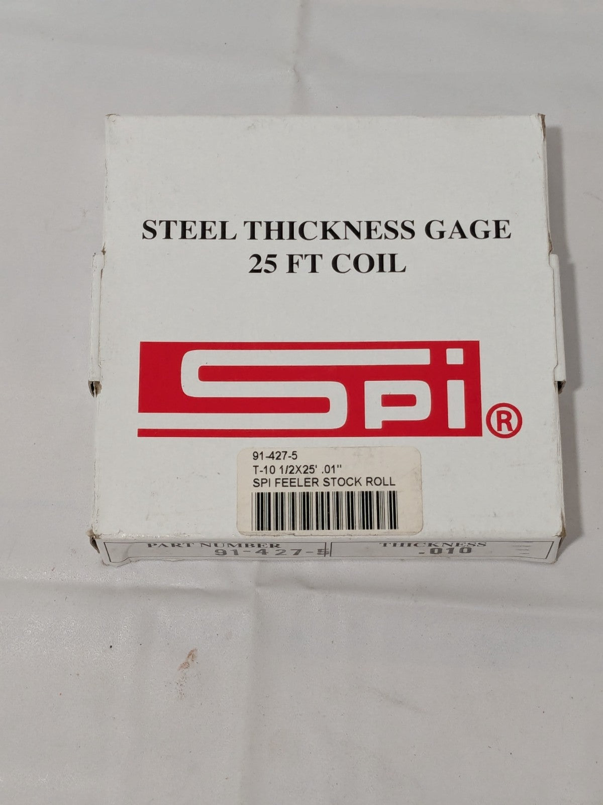 SPI Feeler Stock Roll: 0.01" Thick, 1/2" Wide, 25' Long 91-427-5