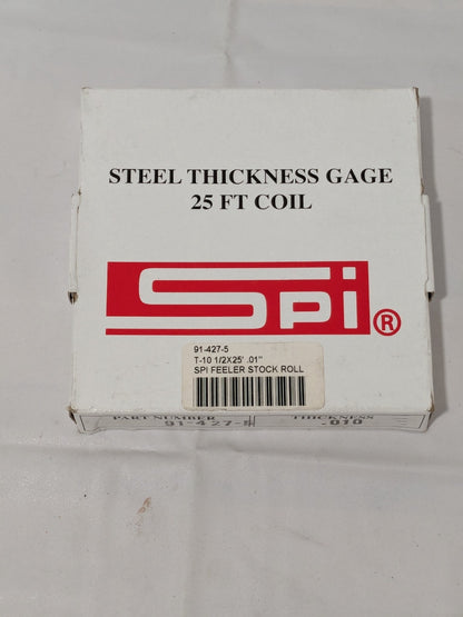 SPI Feeler Stock Roll: 0.01" Thick, 1/2" Wide, 25' Long 91-427-5