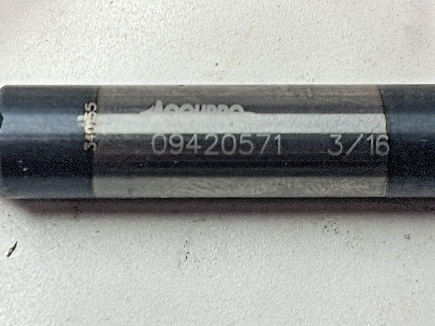 Accupro Carbide Square End Mills 3/16" Dia, 1/2" LOC 4FL 09420571