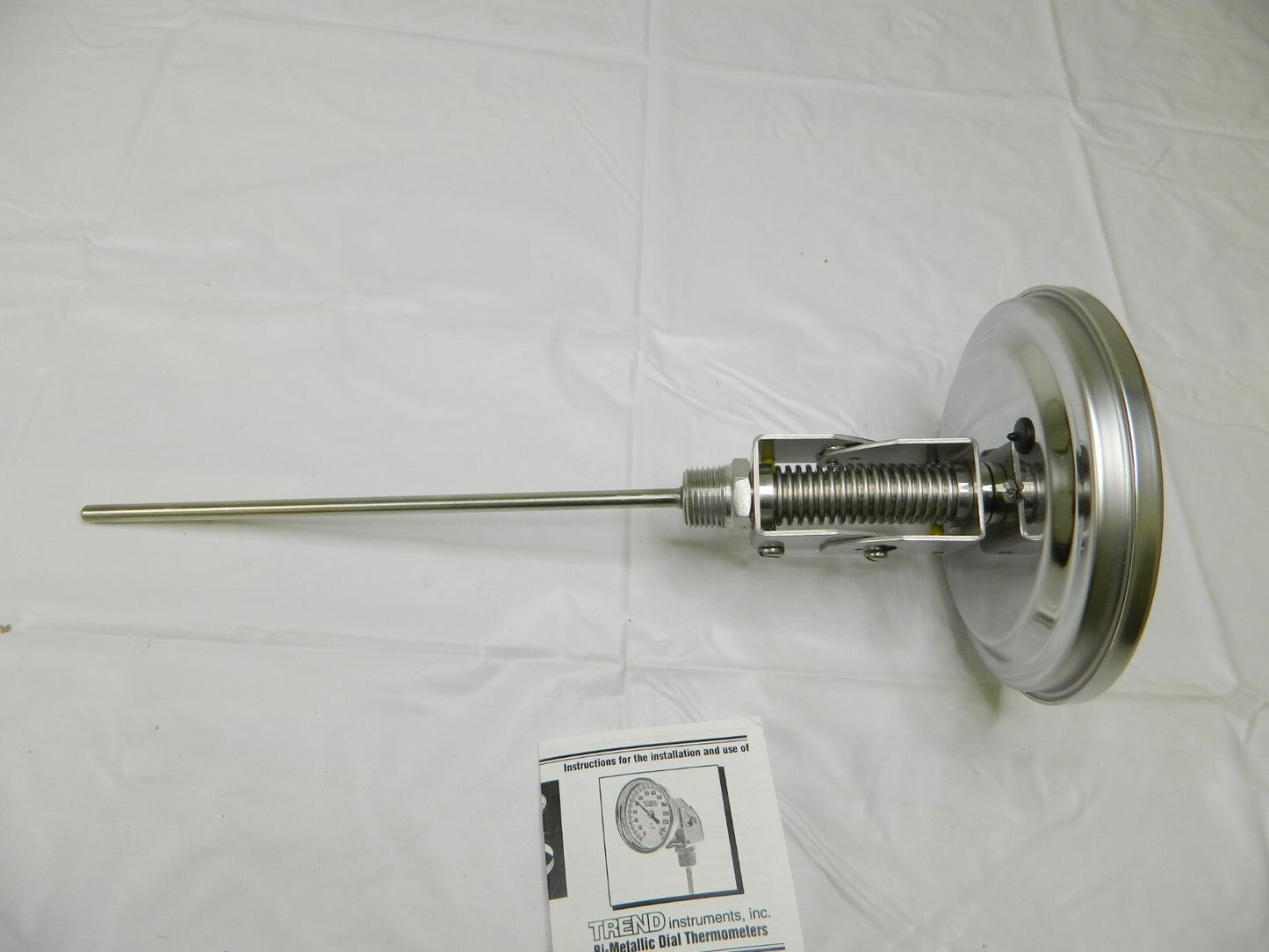 WIKA Bimetal Dial Thermometer: 50 to 500 ° F, 9" Stem Length 52090A010A4SF