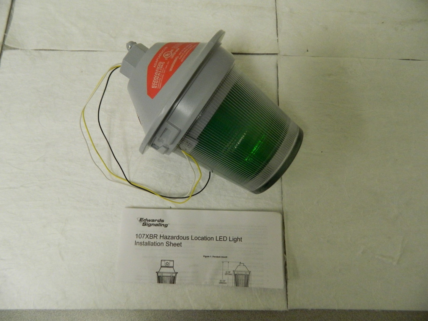 Edwards Signaling LED Green Light 120 VAC 4 3R NEMA Rated 107XBRPMG120A