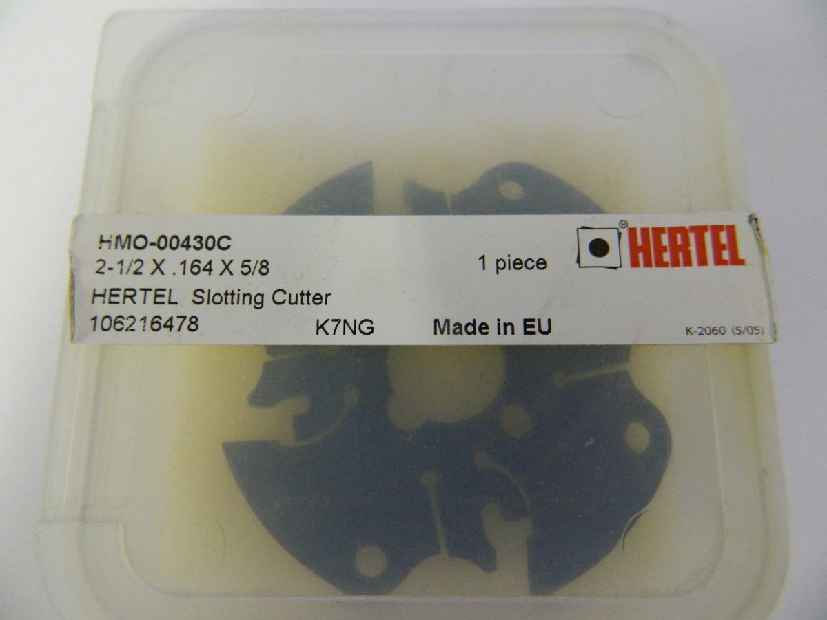 Hertel  2-1/2" X 0.164" X 5/8" Indexable Slotting Cutter HMO-00430C