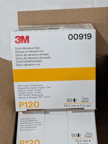 3M Abrasive Paper Disc 3" Dia, A/O, P120 Grit Box of 200 7000118761