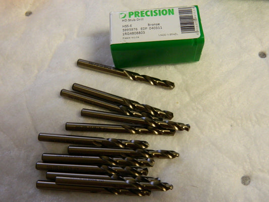 Precision  11/64" 135° Spiral Flute Cobalt Screw Machine Drill Bit QTY 12 040311