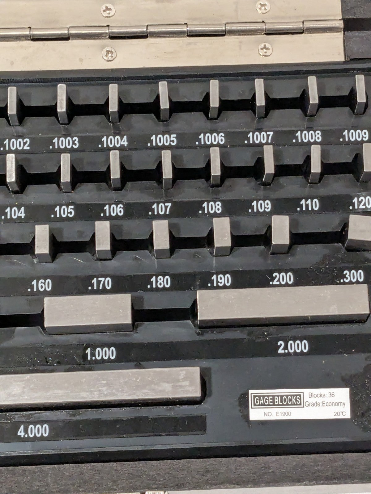 IMGAGES Gage Block Set: 0.05 to 4'' Range, 36 Pc, Economy Grade, Steel 630-4105