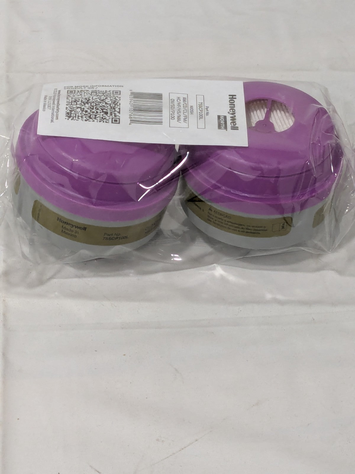 Honeywell Acid Gas & Organic Vapor Series 5500, 7700, 5400, 7600 2 PK 75SCP100L