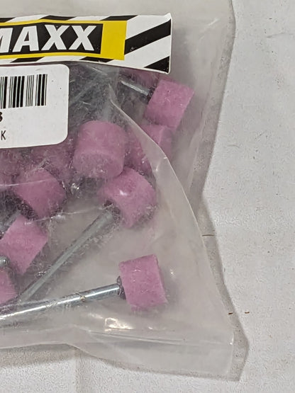 Tru-Maxx Mounted Point: 3/8" Thick, 1/8" Shank Dia, 80G Qty 25 W184-PINK