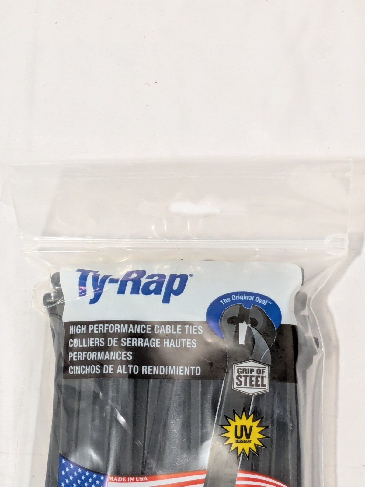 Thomas & Betts Standard Cable Tie: 7.31" Long, Black, Nylon Bag of 100 TY525MX