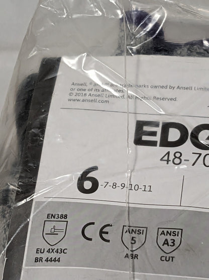 Ansell Edge Cut and Abrasion-Resistant Gloves Sz 6 Qty 12 48-706-6