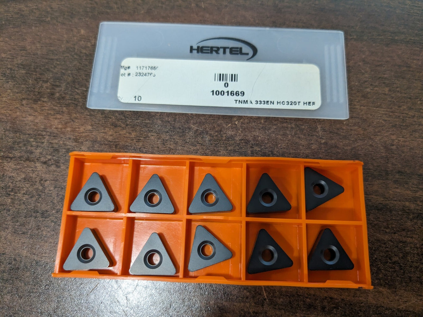 HERTEL Turning Insert 10pk TNMA333EN HC320T, Solid Carbide 1001669
